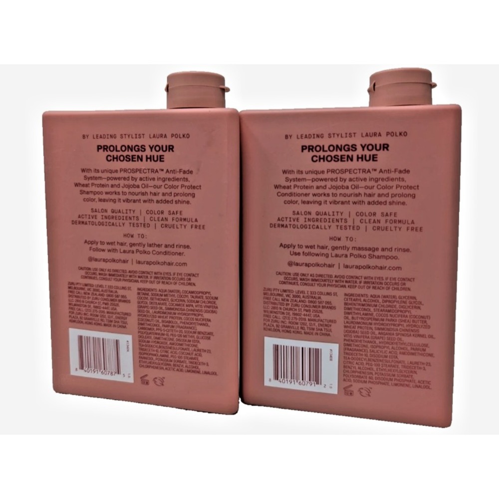 2 X Laura Polko Color Protect LA Shampoo & Conditioner Prospectra 13.5 oz NEW - Picture 2 of 2